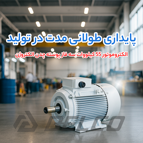 الکتروموتور 55 کیلووات سه فاز پوسته چدن الکتروژن